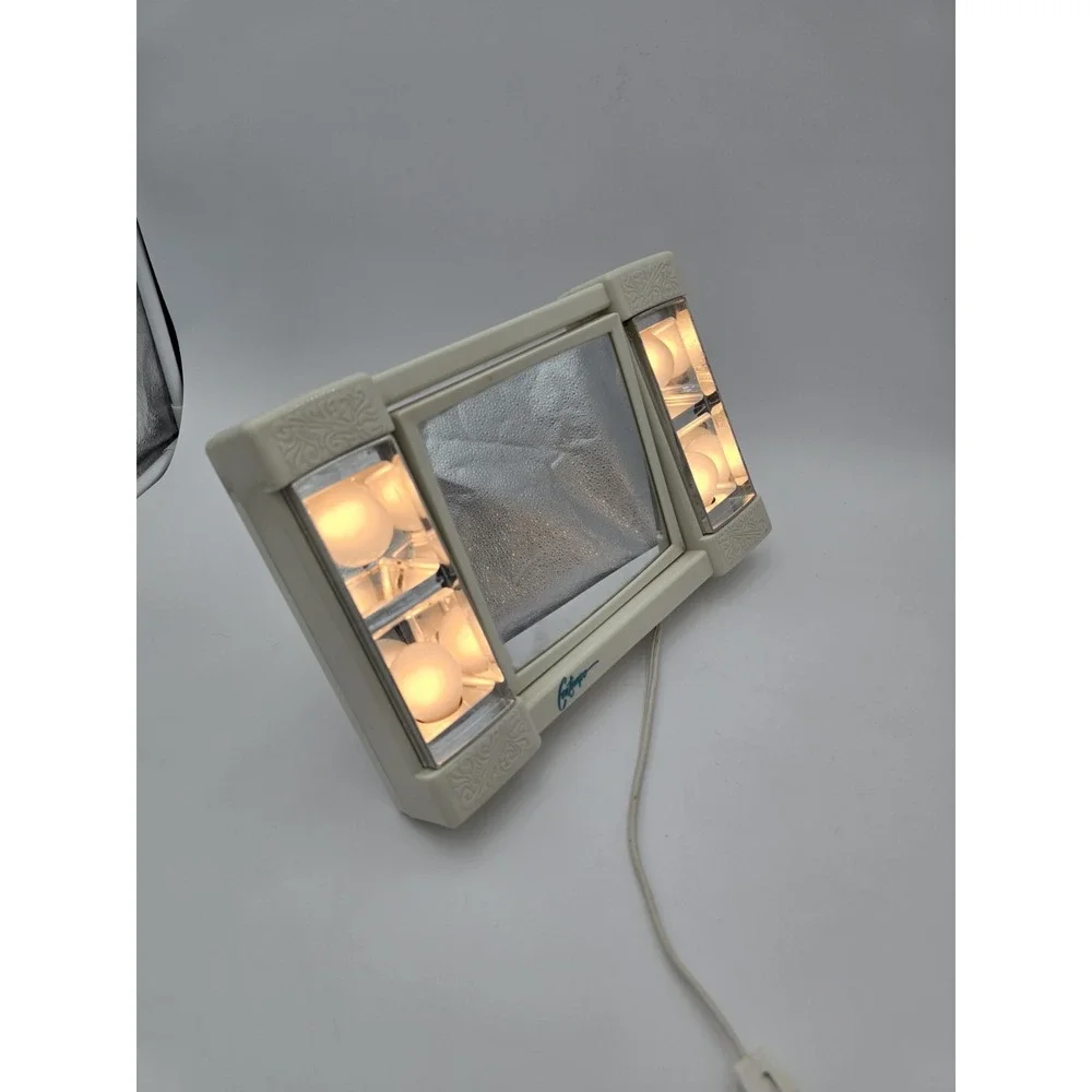 Vintage Make Up Vanity Rotating Mirror Lights And Magnification Contempo 1980s